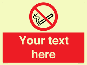 Custom No E-cigarettes / Vaping Sign